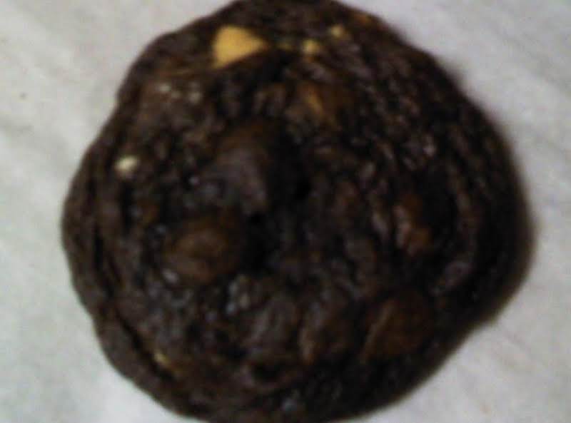 Dark Chocolate Cookie Before It Disappeared! Brownie Mix, 1 Stick Of Butter, Semi-sweet, White, And Peanut Butter Chips... Yum