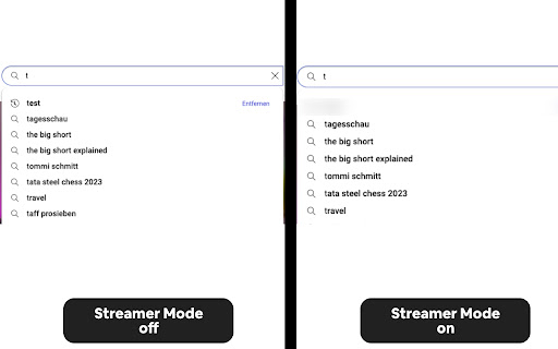 Streamer mode for YouTube