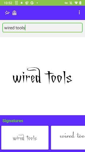 Sign wired tool