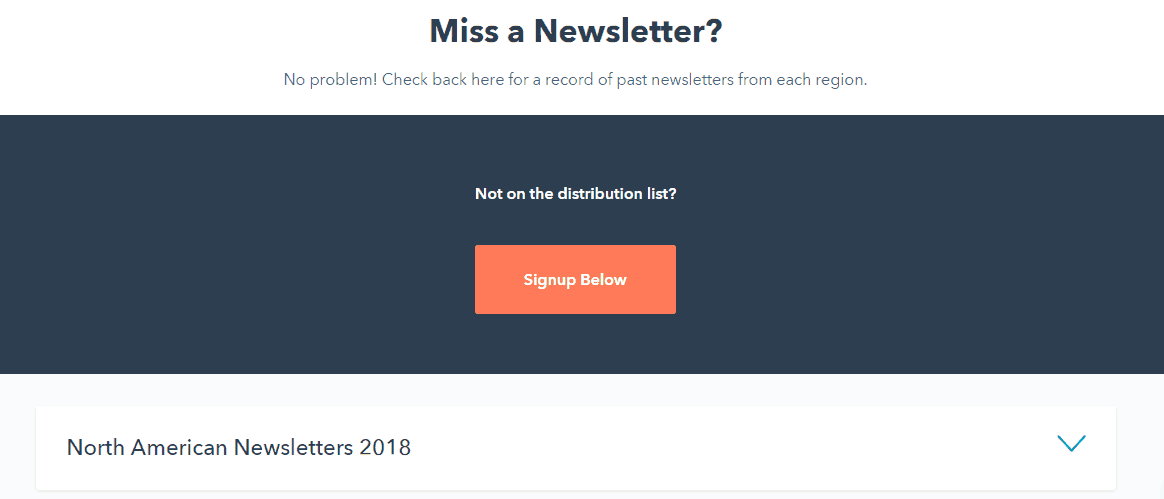 Create Newsletters Archive email marketing