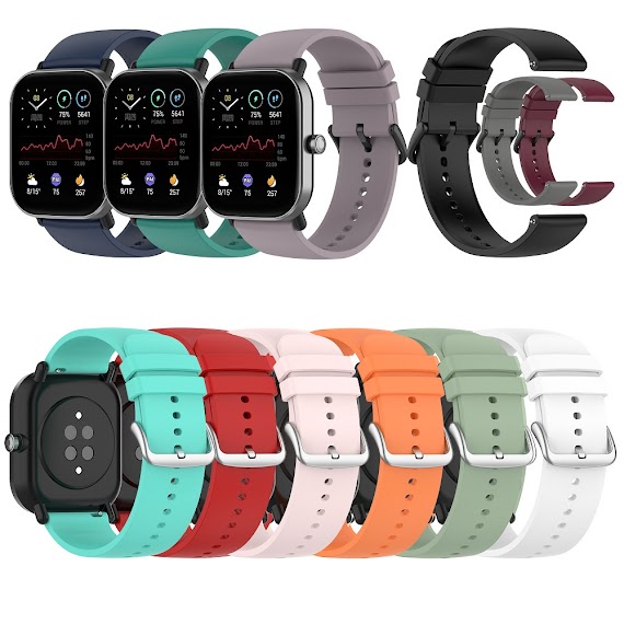 Dây Đeo Silicon Cho Đồng Hồ Thông Minh Huami Amazfit Gts / Gts 2 Mini 2E / Bip 1S / Bip U Pro / Bip U / Lite / Gtr 42Mm