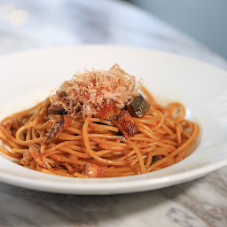 Grilled Eel with Spaghetti in Japanese-style