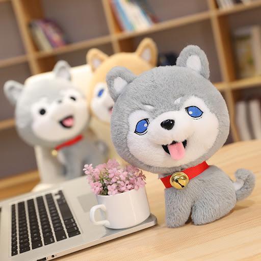 Title 6, Cartoon bell husky doll perfect for cuddling an...