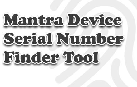 Biometric Device Serial Number Finder Tool small promo image