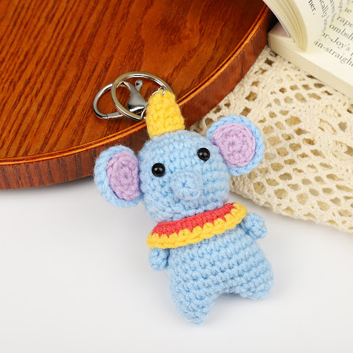 Title 24, Cartoon Animal Car Key Ring Wool Woven Bag Pack...
