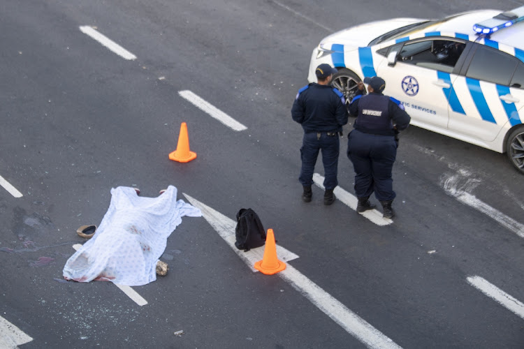 A man was shot dead early in the morning at Borcherds Quarry under the N2 in Cape Town while he was travelling in a vehicle on day 5 of the taxi strike on August 7 2023.