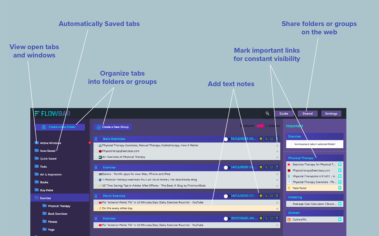 Flowbar - Chrome Tab Manager Preview image 3