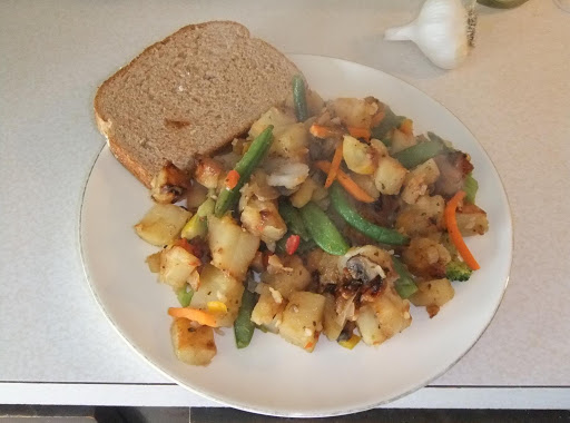 Fiesta Fried Potato's with Stir Fry Vegies