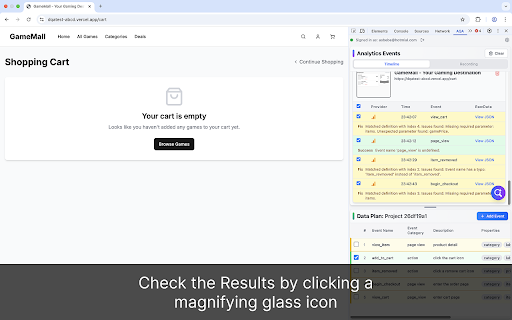 Analytics Data QA screenshot 1