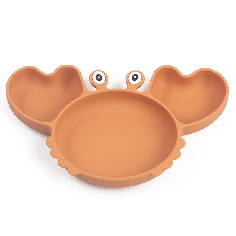 Title 16, Assiette crabe en silicone avec couverts séparé...