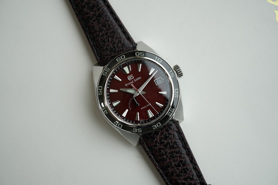 Grand Seiko SBGA405 Godzilla Limited Edition 65th Anniversary Carat & Co. Authorized Retailer sharkskin red strap