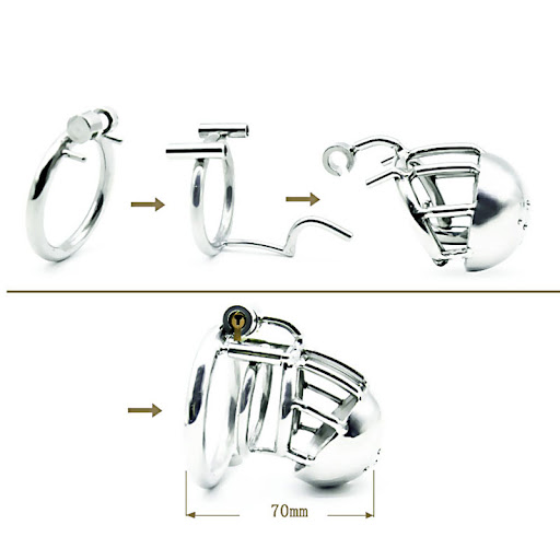 Title 2, New Stainless Steel Male Chastity Lock