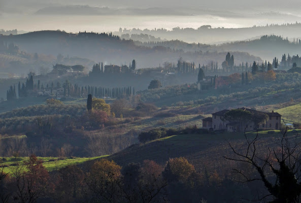 Bruma mattutina sui colli toscani di Giorgio Lucca