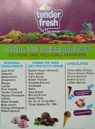 Tender Fresh Ice Creams menu 2