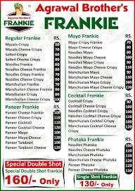 Agrawal Brothers Frankie menu 1