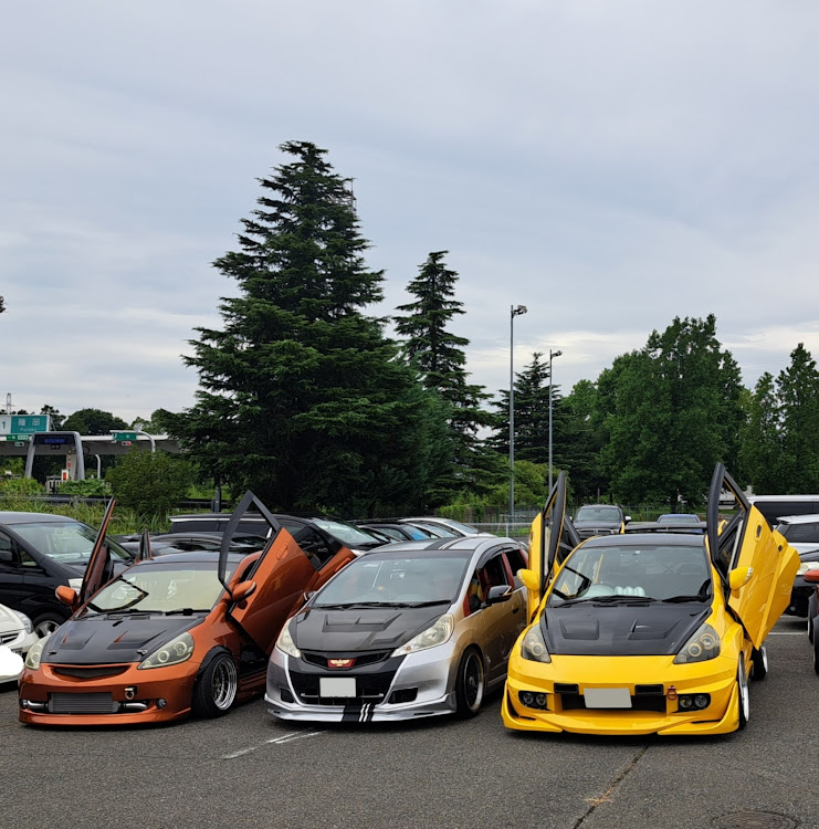 フィットのGD3・翼の会・久しぶりのお出かけはたまらんに関するカスタム事例の投稿画像2枚目