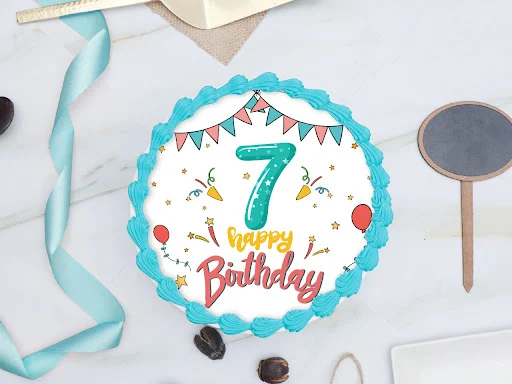 7th Birthday Photo Cake
