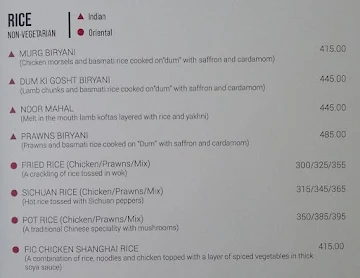 Feast India Co. menu 