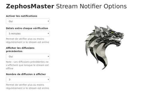 ZephosMaster Stream Notifier