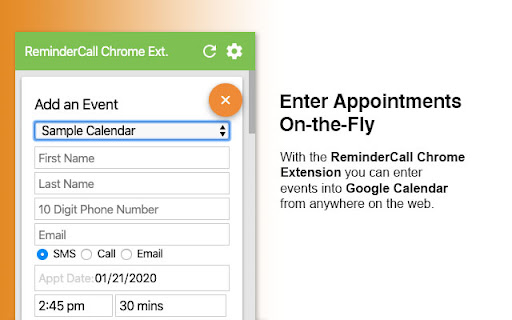 ReminderCall Chrome Ext.