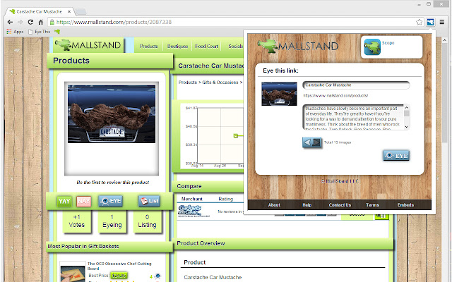 MallStand Eyeing Button chrome extension