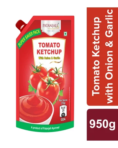 Patanjali Tomato Ketchup W. Onion Garlic - 950 ml