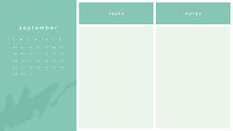 Green Monthly - Monthly Calendar item