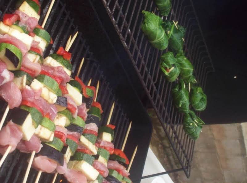 Grilled Southern Turkish Tamales & Turkish Pork Kabobs With  Mediterranean Orzo Pilaf