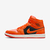 women's air jordan 1 mid se crimson bliss/black/sail/rush orange