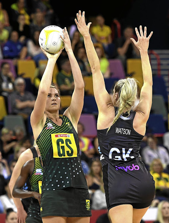 The Proteas netball team pushed their New Zealand opponents hard in Johannesburg last night - but just couldn't find the winning touch. File picture.