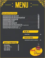 Handi Biryani menu 1