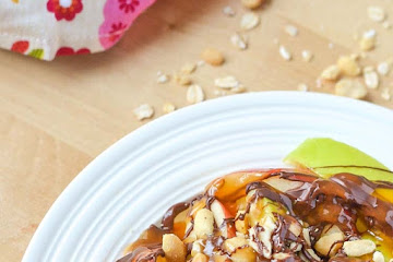 Chocolate Caramel Apple Nachos