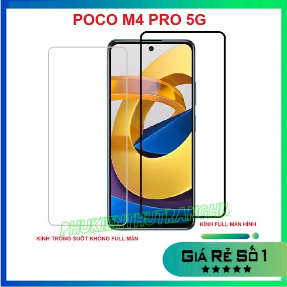 Poco M4 Pro 5G Poco X4 Gt Redmi Note 11T Pro - Kính Cường Lực Full Màn Hình Viền Đen, Kính Cường Lực Trong Suốt Không