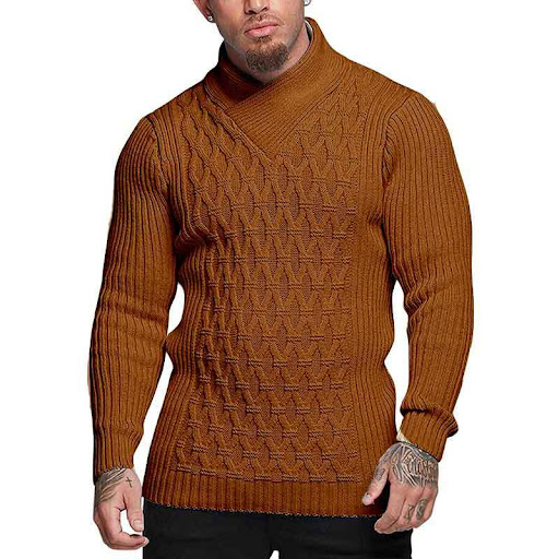 Title 7, Mens Solid Color Long-sleeved Sweater perfect ...