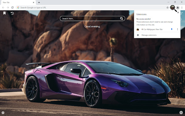 4K Car Backgrounds New Tab