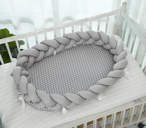Title 3, Cotton Woven Folding Portable Crib Removable Wa...