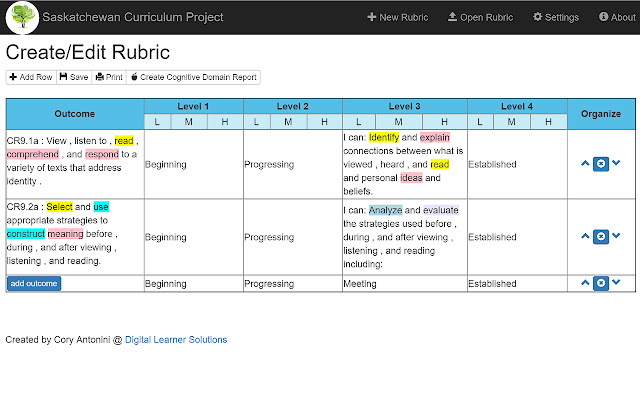 Saskatchewan Curriculum Project