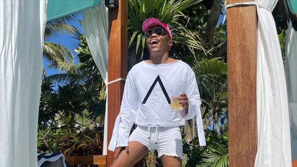 Somizi is holidaying at an undisclosed island location.