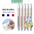 Bút Gel Bấm Simple Dupe Muji Mực Đen 0.5Mm Decorme Bút Gel Bấm Mực Đen Xanh Đỏ Ngòi 0.5