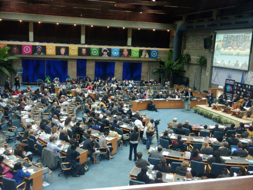 Delegates at the plenary. FILE