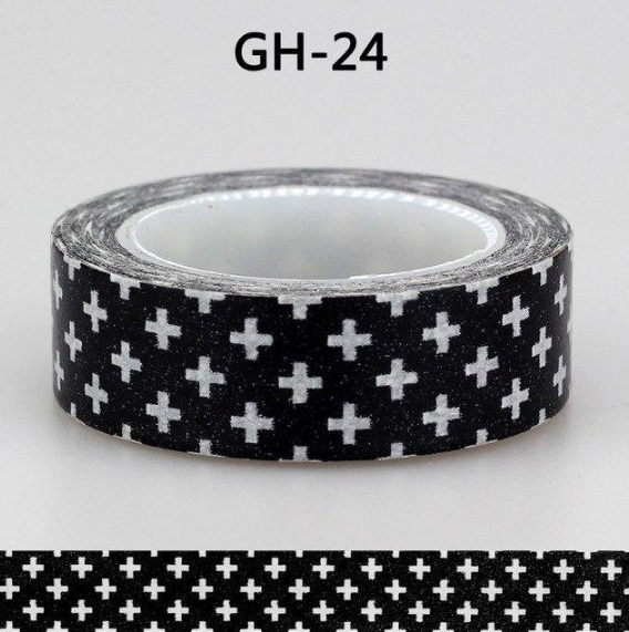 Black & White Action Pattern Washi Tape