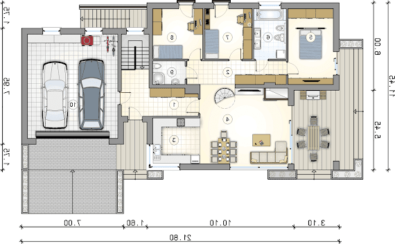 Kos XI - Rzut parteru