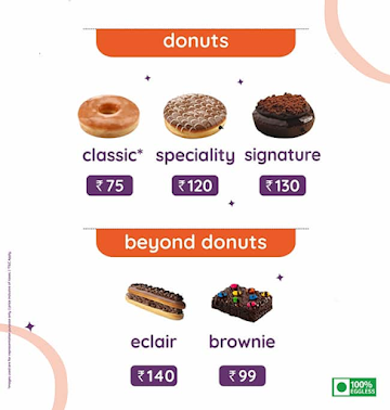 Mad Over Donuts menu 