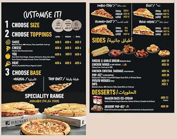 Debonairs Pizza menu 