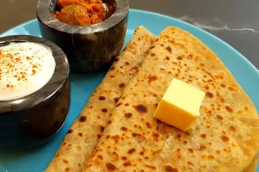 2 Aloo Paratha With Curd