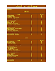 When Crepes Met Churros menu 1