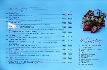 The Waffle Co. menu 