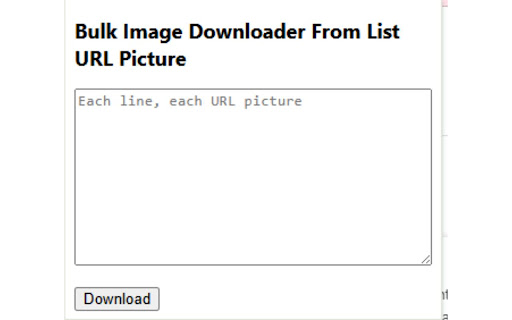 Bulk URL Image Downloader screenshot 1