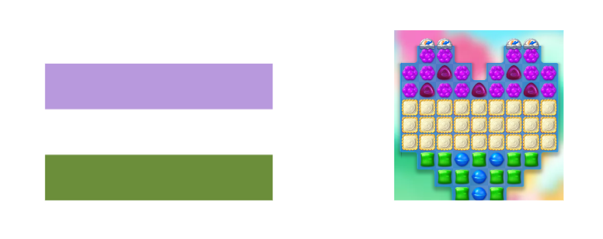 Genderqueer flag and the CCJS level inspired in it