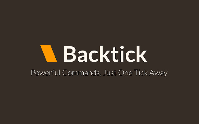 Backtick License chrome extension